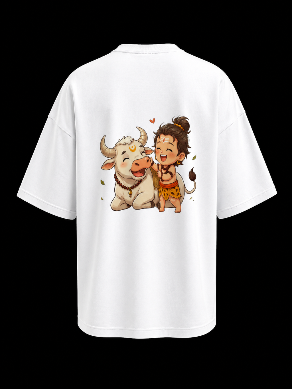APR1L Mini Toons Divine Friendship Oversized T-Shirt – Premium Cotton | Mini Toons Kids Mythology Cartoon Tee