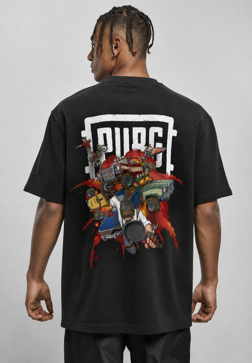 APR1L Battle Chaos Oversized T-Shirt – Premium 240 GSM French Terry Cotton |  Inspired Gaming Streetwear Tee