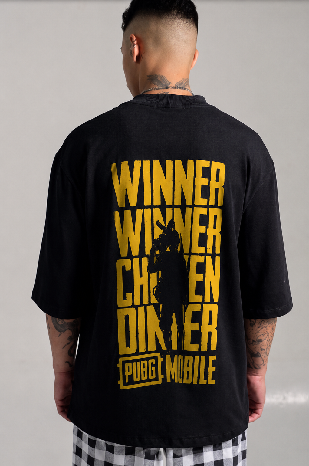 APR1L Winner Winner Oversized T-Shirt – Premium 240 GSM French Terry Cotton | Gaming Typography Streetwear Tee