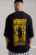 APR1L Winner Winner Oversized T-Shirt – Premium 240 GSM French Terry Cotton | Gaming Typography Streetwear Tee