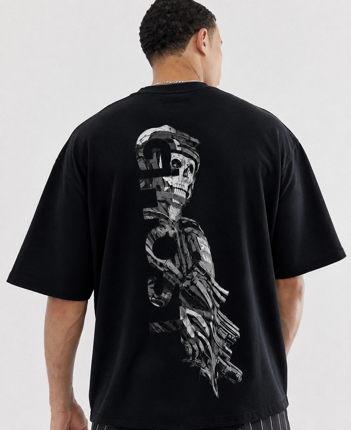 APR1L Fragmented Soul Oversized T-Shirt – Premium 240 GSM French Terry Cotton | Abstract Graphic Unisex Streetwear Tee