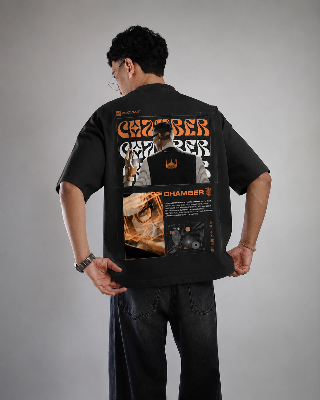APR1L Precision Chamber Oversized T-Shirt – Premium 240 GSM French Terry Cotton | Unisex Tactical Sniper Streetwear Tee
