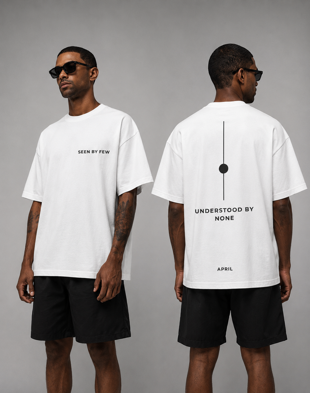 APR1L Seen By Few Oversized T-Shirt – Premium 240 GSM French Terry Cotton | Minimal Typography Unisex Streetwear Tee