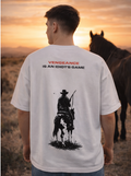 APR1L Outlaw Vengeance Oversized T-Shirt – Premium 240 GSM French Terry Cotton | Unisex Western Graphic Streetwear Tee