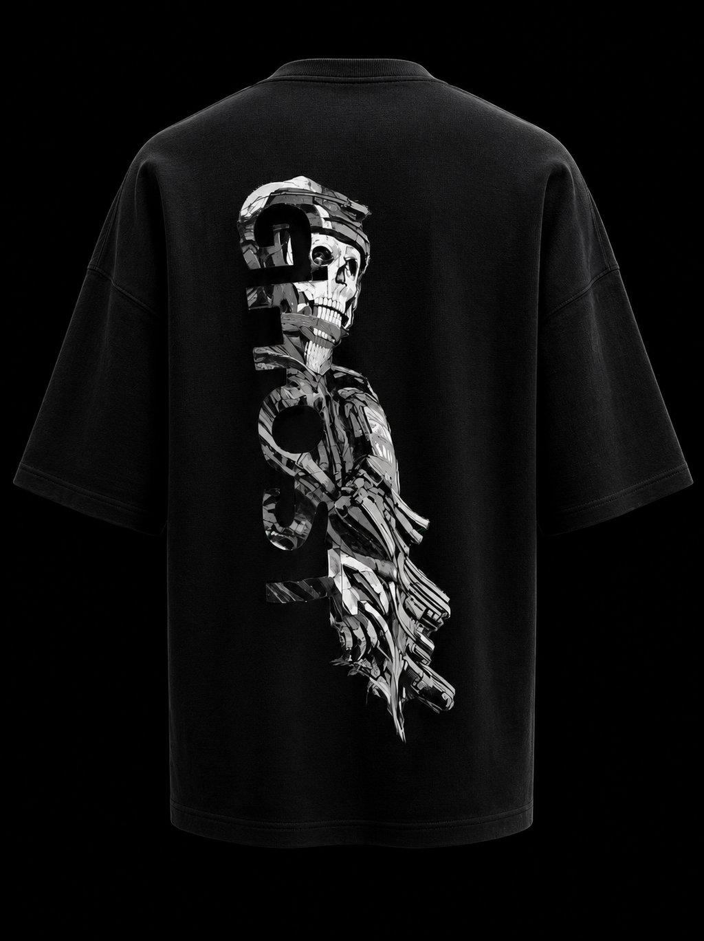 APR1L Fragmented Soul Oversized T-Shirt – Premium 240 GSM French Terry Cotton | Abstract Graphic Unisex Streetwear Tee