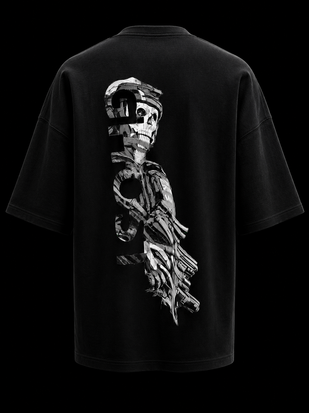 APR1L Fragmented Soul Oversized T-Shirt – Premium 240 GSM French Terry Cotton | Abstract Graphic Unisex Streetwear Tee
