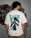 APR1L Sage Guardian Oversized T-Shirt – Premium 240 GSM French Terry Cotton | Unisex Anime Gaming Streetwear Tee