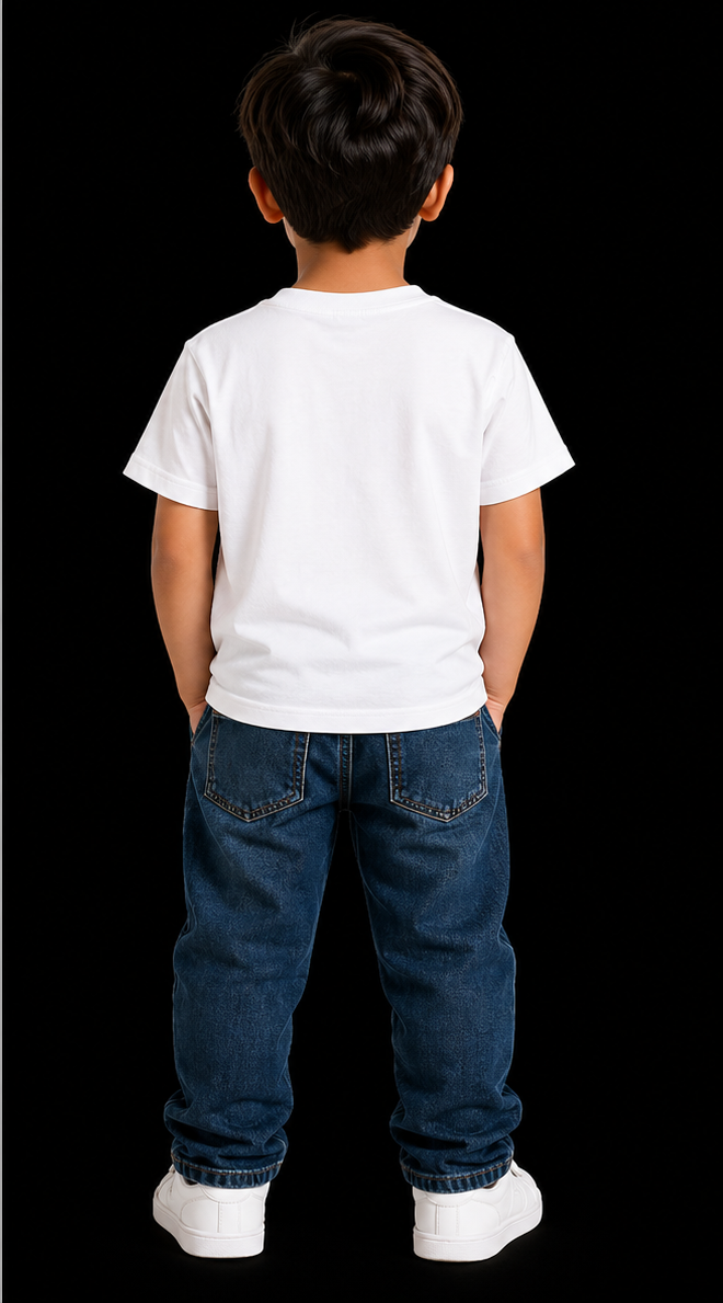 APR1L Mini Toons Bear Stack Oversized T-Shirt – Premium Cotton | Mini Toons Kids Cartoon Casual Tee